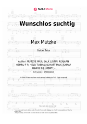 Sheet music, chords Max Mutzke - Wunschlos suchtig