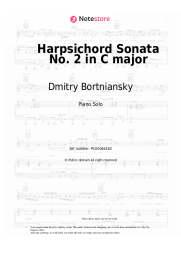 Sheet music, chords  Dmitry Bortniansky - Harpsichord Sonata No. 2 in C major