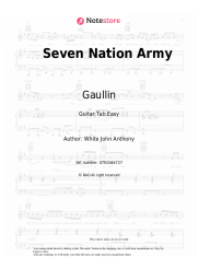 Sheet music, chords Gaullin, Julian Perretta - Seven Nation Army