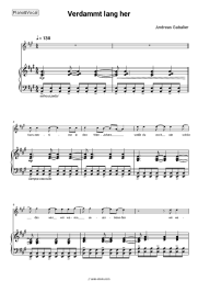 Sheet music, chords Andreas Gabalier - Verdammt lang her