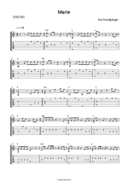 Sheet music, chords Die Draufgänger - Marie