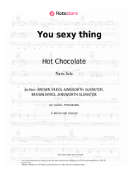 Sheet music, chords Hot Chocolate - You sexy thing