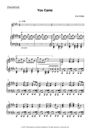 Sheet music, chords Kim Wilde - You Came