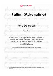 Sheet music, chords Why Don't We - Fallin' (Adrenaline)