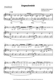Sheet music, chords Stefanie Heinzmann - Ungeschminkt