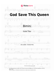 Sheet music, chords Bimini - God Save This Queen