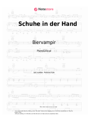 Sheet music, chords Biervampir - Schuhe in der Hand