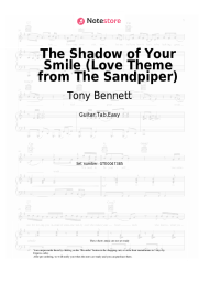 Sheet music, chords Tony Bennett - The Shadow of Your Smile (Love Theme from The Sandpiper)