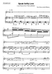 Sheet music, chords Nino Rota, Andy Williams - Speak Softly Love (Love Theme from 'The Godfather')