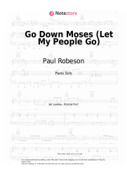 Sheet music, chords Paul Robeson, Spirituals - Go Down Moses (Let My People Go)