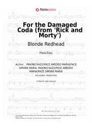 Sheet music, chords Blonde Redhead - For the Damaged Coda (from 'Rick and Morty')