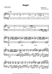 Sheet music, chords Måneskin - Beggin