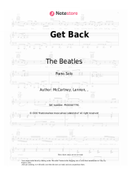 Sheet music, chords The Beatles - Get Back