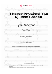 Sheet music, chords Lynn Anderson - (I Never Promised You A) Rose Garden