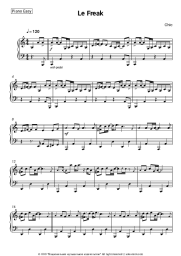 Sheet music, chords Chic - Le Freak