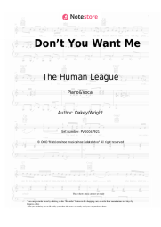 Sheet music, chords The Human League - Don’t You Want Me