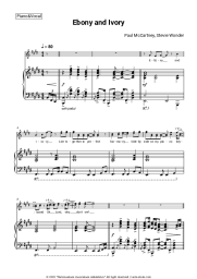 Sheet music, chords Paul McCartney, Stevie Wonder - Ebony and Ivory