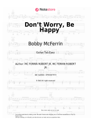 Sheet music, chords Bobby McFerrin - Don’t Worry, Be Happy