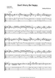 Sheet music, chords Bobby McFerrin - Don’t Worry, Be Happy