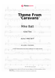 Sheet music, chords Mike Batt - Theme From 'Caravans'