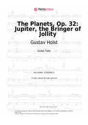 Sheet music, chords Gustav Holst - The Planets, Op. 32: Jupiter, the Bringer of Jollity