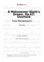 Sheet music, chords Felix Mendelssohn - A Midsummer Night's Dream, Op.61: Overture