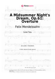 Sheet music, chords Felix Mendelssohn - A Midsummer Night's Dream, Op.61: Overture