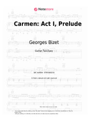Sheet music, chords Georges Bizet - Carmen: Act I, Prelude