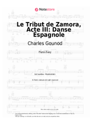 Sheet music, chords Charles Gounod - Le Tribut de Zamora, Acte III: Danse Espagnole