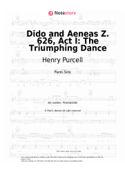 Sheet music, chords Henry Purcell - Dido and Aeneas Z. 626, Act I: The Triumphing Dance