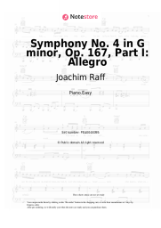 Sheet music, chords Joachim Raff - Symphony No. 4 in G minor, Op. 167, Part I: Allegro