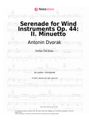 Sheet music, chords Antonin Dvorak - Serenade for Wind Instruments Op. 44: II. Minuetto