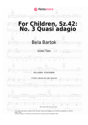Sheet music, chords Bela Bartok - For Children, Sz.42: No. 3 Quasi adagio