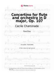 Sheet music, chords Cecile Chaminade - Concertino for flute and orchestra in D major, Op. 107