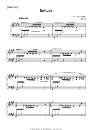 Sheet music, chords Louis Gottschalk - Solitude, Op.65