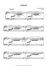 Sheet music, chords Louis Gottschalk - Solitude, Op.65