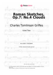 Sheet music, chords Charles Tomlinson Griffes - Roman Sketches, Op.7: No.4 Clouds