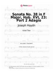 Sheet music, chords Joseph Haydn - Sonata No. 38 in F Major, Hob. XVI, 23: Part 2 Adagio