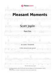Sheet music, chords Scott Joplin - Pleasant Moments