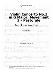 Sheet music, chords Rodolphe Kreutzer - Violin Concerto No.1 in G Major: Movement 2 – Pastorale