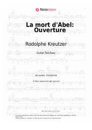 Sheet music, chords Rodolphe Kreutzer - La mort d'Abel: Ouverture