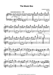 Sheet music, chords Anatoly Lyadov - The Music Box, Op.32