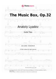 Sheet music, chords Anatoly Lyadov - The Music Box, Op.32