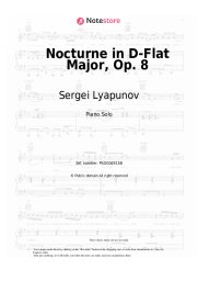 Sheet music, chords Sergei Lyapunov - Nocturne in D-Flat Major, Op. 8
