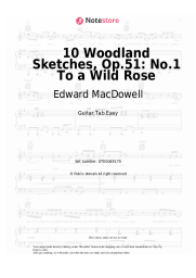 Sheet music, chords Edward MacDowell - 10 Woodland Sketches, Op.51: No.1 To a Wild Rose