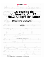 Sheet music, chords Moritz Moszkowski - 15 Etudes de Virtuosite, Op.72: No.2 Allegro brillante