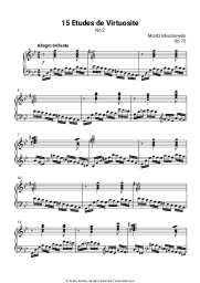 Sheet music, chords Moritz Moszkowski - 15 Etudes de Virtuosite, Op.72: No.2 Allegro brillante