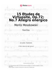 Sheet music, chords Moritz Moszkowski - 15 Etudes de Virtuosite, Op.72: No.7 Allegro energico