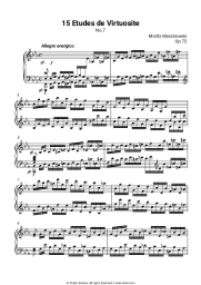Sheet music, chords Moritz Moszkowski - 15 Etudes de Virtuosite, Op.72: No.7 Allegro energico