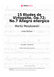 Sheet music, chords Moritz Moszkowski - 15 Etudes de Virtuosite, Op.72: No.7 Allegro energico